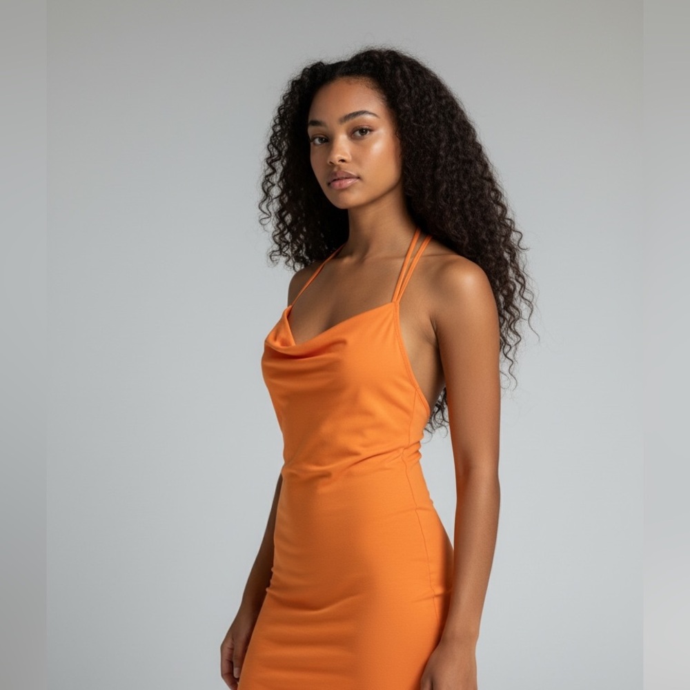 TRESSER orange mini dress SMALL